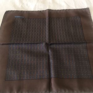 Mens Hermes silk pocket square